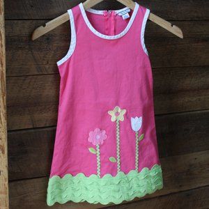 Girl's Hartstrings sleeveless pink floral dress